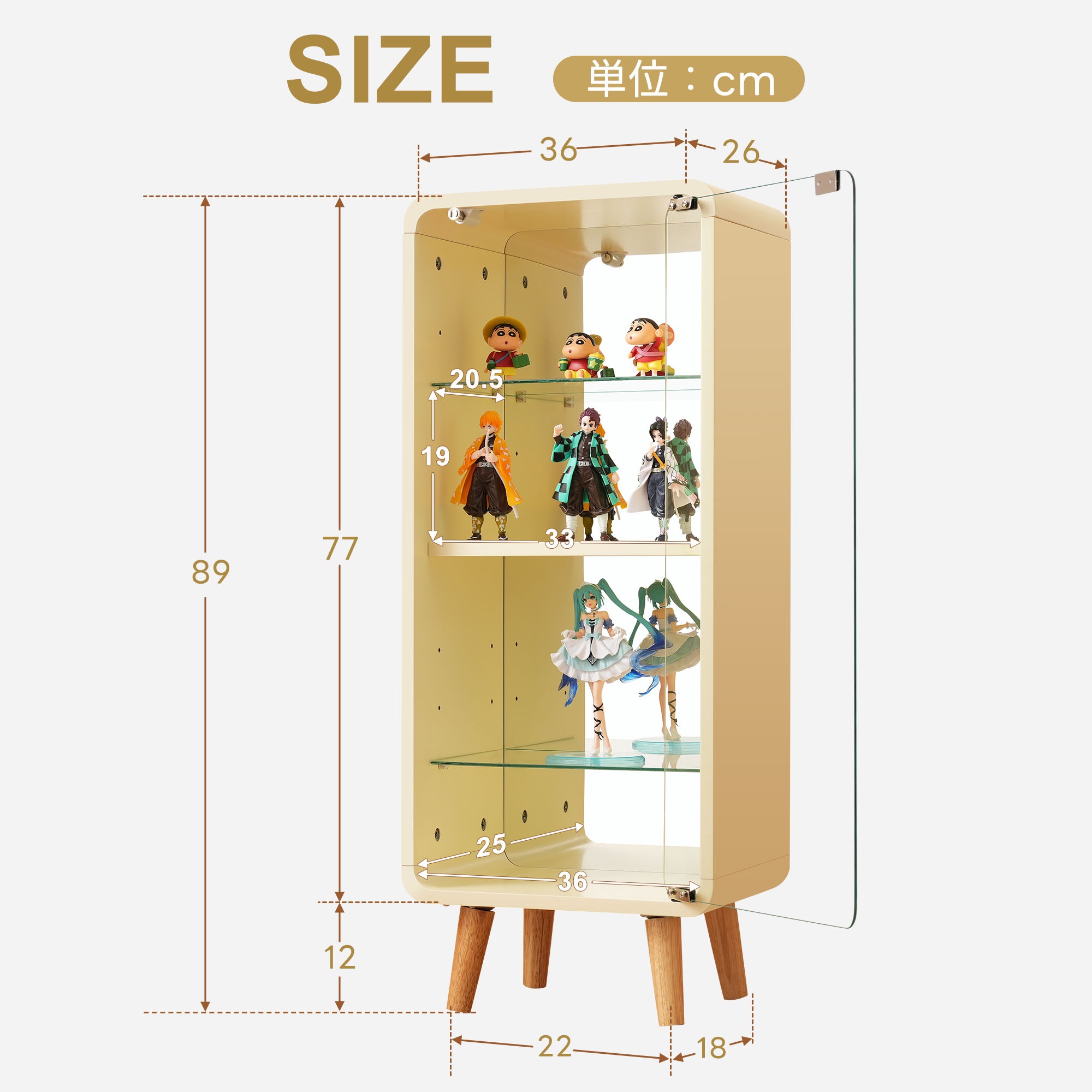 【国内出荷 - 3日配達】コレクションケース コレクションシェルフ ガラスディスプレイキャビネット4段 高さ調節可能 フィギュア 収納 背面ミラー 強化ガラス棚 サイズ:幅36*奥行26*高さ89CM 【国内出荷 - 3日配達】コレクションケース コレクションシェルフ ガラスディスプレイキャビネット4段 高さ調節可能 フィギュア 収納 背面ミラー 強化ガラス棚 サイズ:幅36*奥行26*高さ89CM