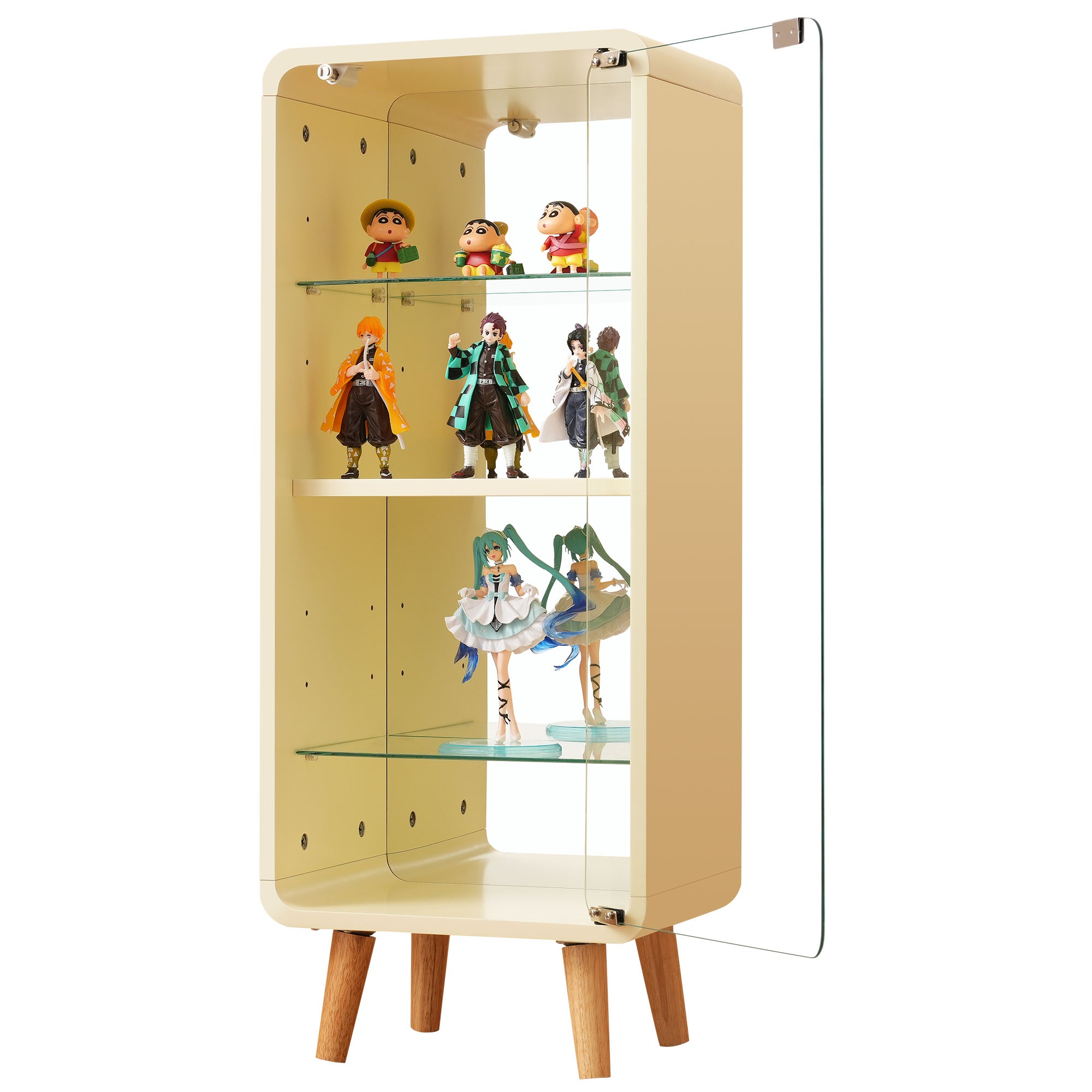 【国内出荷 - 3日配達】コレクションケース コレクションシェルフ ガラスディスプレイキャビネット4段 高さ調節可能 フィギュア 収納 背面ミラー 強化ガラス棚 サイズ:幅36*奥行26*高さ89CM 【国内出荷 - 3日配達】コレクションケース コレクションシェルフ ガラスディスプレイキャビネット4段 高さ調節可能 フィギュア 収納 背面ミラー 強化ガラス棚 サイズ:幅36*奥行26*高さ89CM