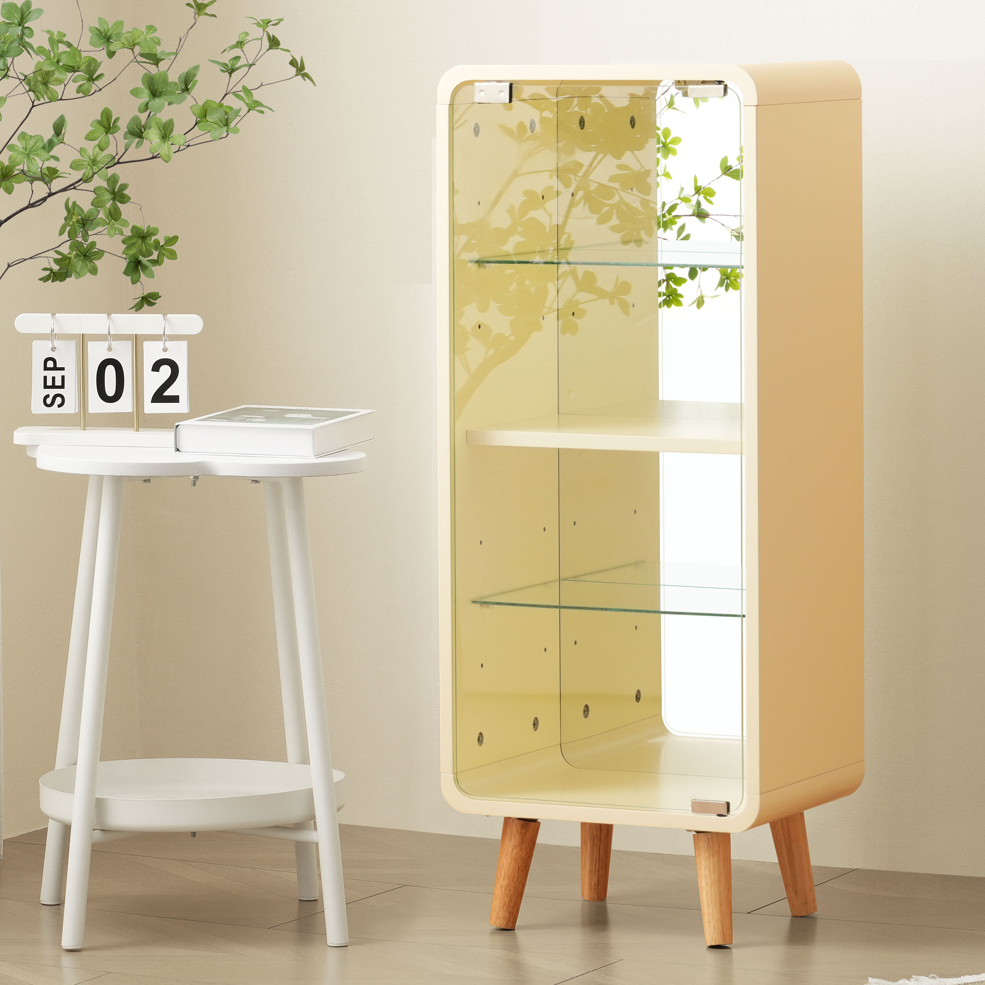 【国内出荷 - 3日配達】コレクションケース コレクションシェルフ ガラスディスプレイキャビネット4段 高さ調節可能 フィギュア 収納 背面ミラー 強化ガラス棚 サイズ:幅36*奥行26*高さ89CM 【国内出荷 - 3日配達】コレクションケース コレクションシェルフ ガラスディスプレイキャビネット4段 高さ調節可能 フィギュア 収納 背面ミラー 強化ガラス棚 サイズ:幅36*奥行26*高さ89CM