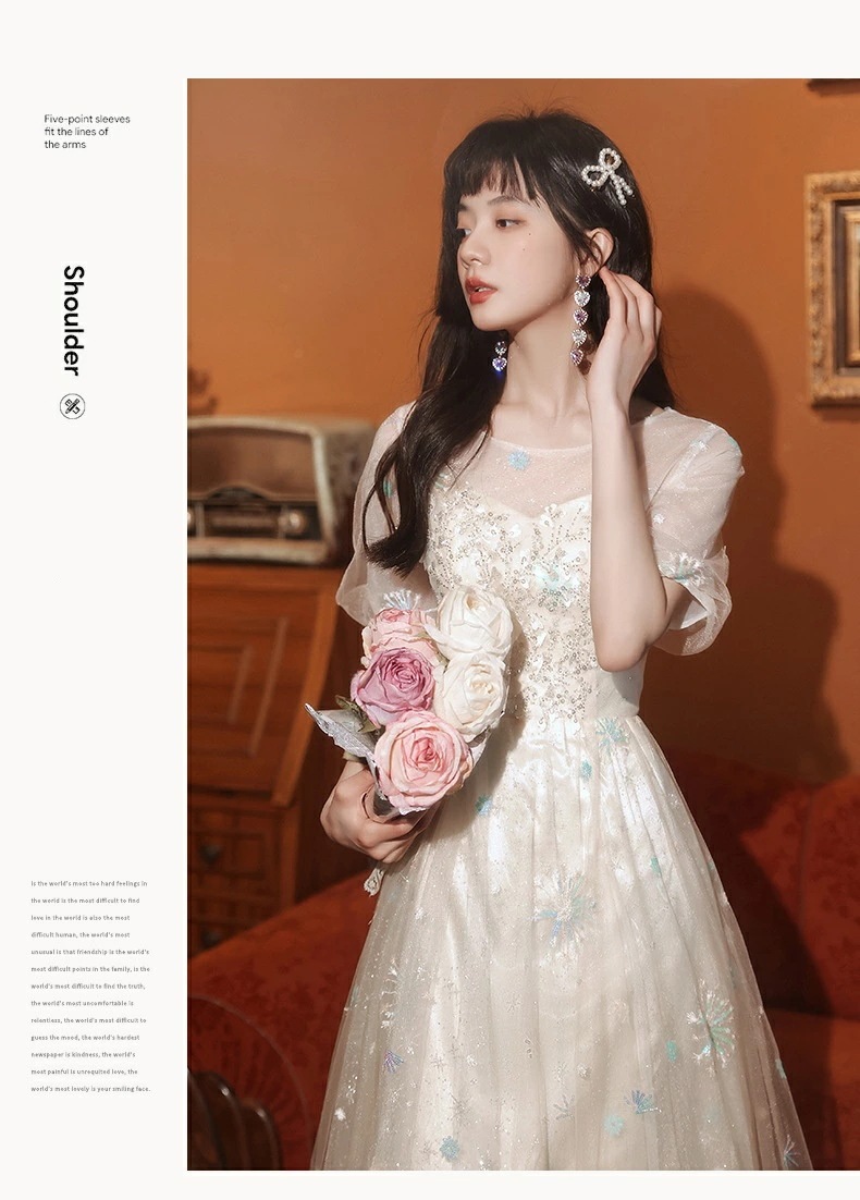 礼服 スウィート レディースドレス ロングドレス チュールスカート パーティー ホワイト 成人式 結婚式 お呼ばれ 司会 音楽会 ロング丈/ミモレ丈 上品 きれいめ イブニングドレス 結婚式 ブライズ