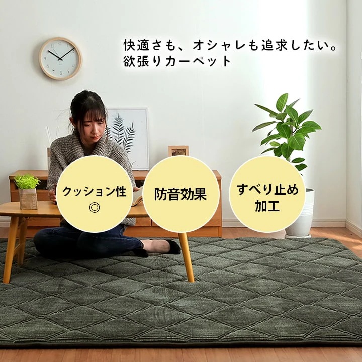 極厚ラグ 絨毯 185x185cm カーペット 厚さ3cm コーデュロイ調生地 ウレタン 遮音 こたつ対応 極厚ラグ 絨毯 185x185cm カーペット 厚さ3cm コーデュロイ調生地 ウレタン 遮音 こたつ対応
