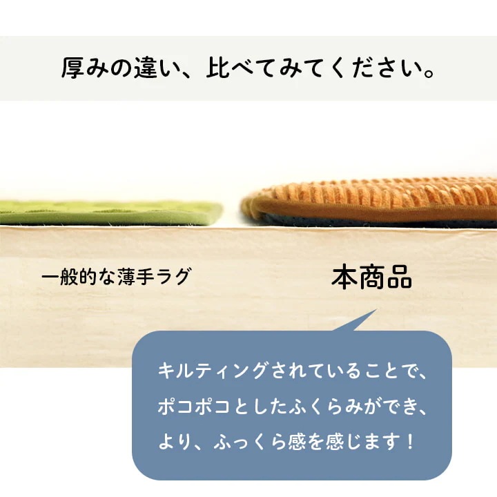 極厚ラグ 絨毯 185x185cm カーペット 厚さ3cm コーデュロイ調生地 ウレタン 遮音 こたつ対応 極厚ラグ 絨毯 185x185cm カーペット 厚さ3cm コーデュロイ調生地 ウレタン 遮音 こたつ対応