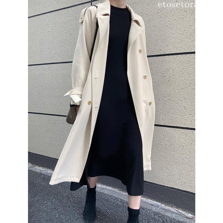 人気沸騰新柄追加 トレンチコート レディース 秋服 春 ロング Aライン ベルト付き オシャレ 着痩せ アウター 韓国風 通勤 スプリング チェスターコート