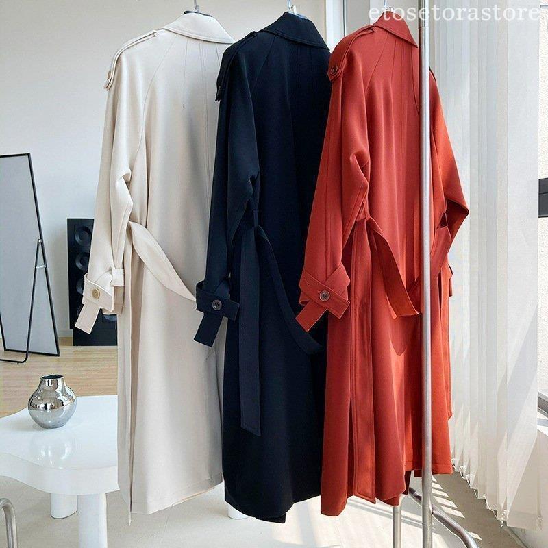 人気沸騰新柄追加 トレンチコート レディース 秋服 春 ロング Aライン ベルト付き オシャレ 着痩せ アウター 韓国風 通勤 スプリング チェスターコート