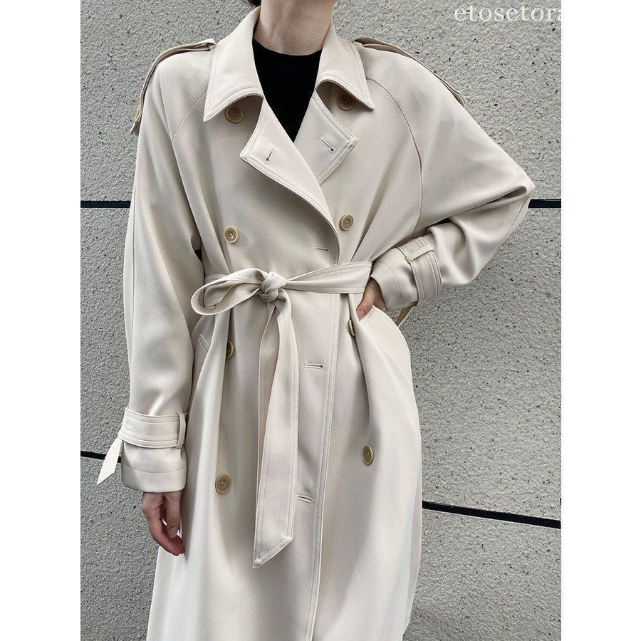 人気沸騰新柄追加 トレンチコート レディース 秋服 春 ロング Aライン ベルト付き オシャレ 着痩せ アウター 韓国風 通勤 スプリング チェスターコート