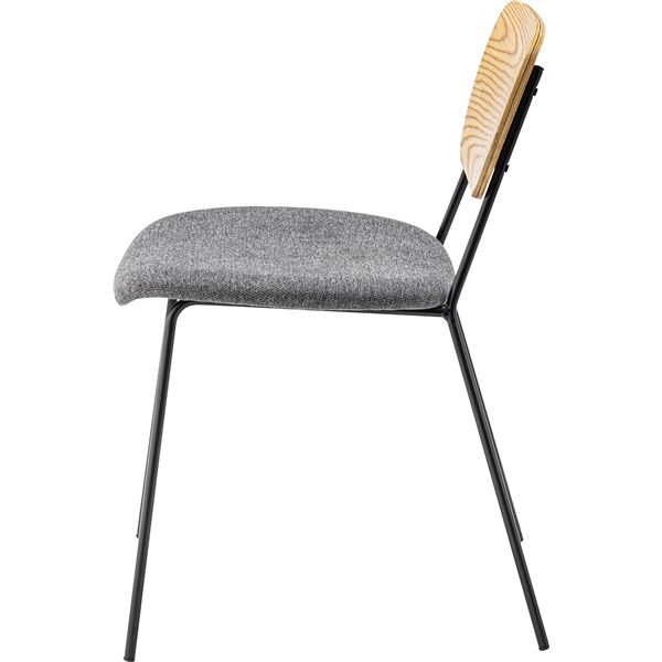 チェア グレー×ナチュラル(ウッド)(約W48×D55×H75×SH46cm) 完成品 チェア グレー×ナチュラル(ウッド)(約W48×D55×H75×SH46cm) 完成品