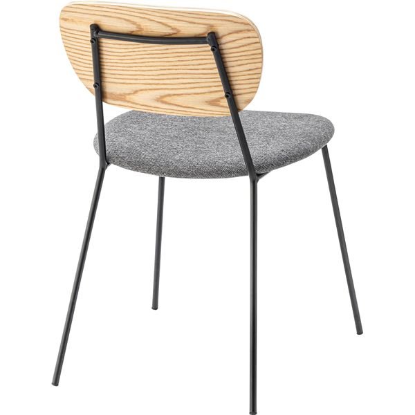 チェア グレー×ナチュラル(ウッド)(約W48×D55×H75×SH46cm) 完成品 チェア グレー×ナチュラル(ウッド)(約W48×D55×H75×SH46cm) 完成品