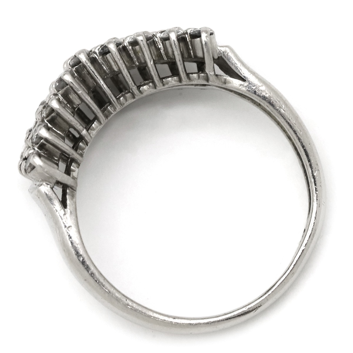 リング 指輪 ダイヤリング Pt900 ダイヤモンド プラチナシルバー V字 Vライン 8号【中古】 リング 指輪 ダイヤリング Pt900 ダイヤモンド プラチナシルバー V字 Vライン 8号【中古】