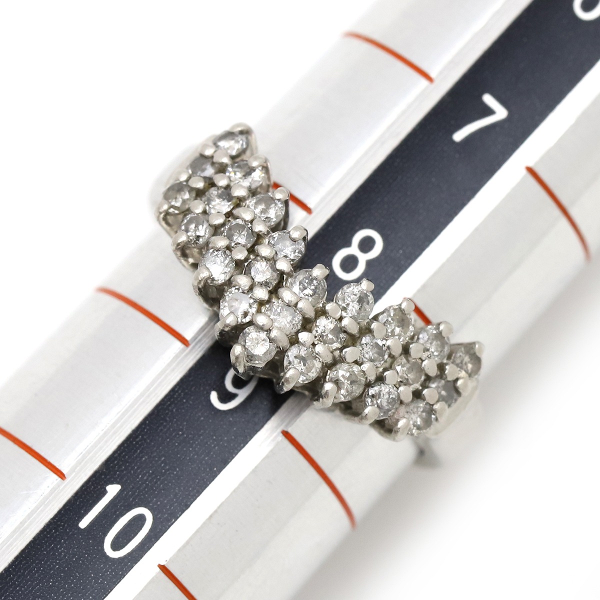 リング 指輪 ダイヤリング Pt900 ダイヤモンド プラチナシルバー V字 Vライン 8号【中古】 リング 指輪 ダイヤリング Pt900 ダイヤモンド プラチナシルバー V字 Vライン 8号【中古】