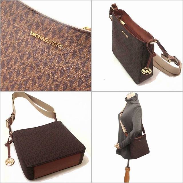MICHAEL KORS マイケルコース アウトレット ジェットセットトラベル スモール シグネチャー ロゴ メッセンジャーバッグ 35S4GTVC5B BRN MICHAEL KORS マイケルコース アウトレット ジェットセットトラベル スモール シグネチャー ロゴ メッセンジャーバッグ 35S4GTVC5B BRN