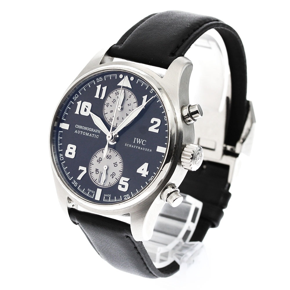 IWC IWC SCHAFFHAUSEN IW387806 パイロットウォッチ アントワーヌ・ド・サンテグジュペリ クロノグラフ 自動巻き メンズ _845652【中古】 mulan778.net
