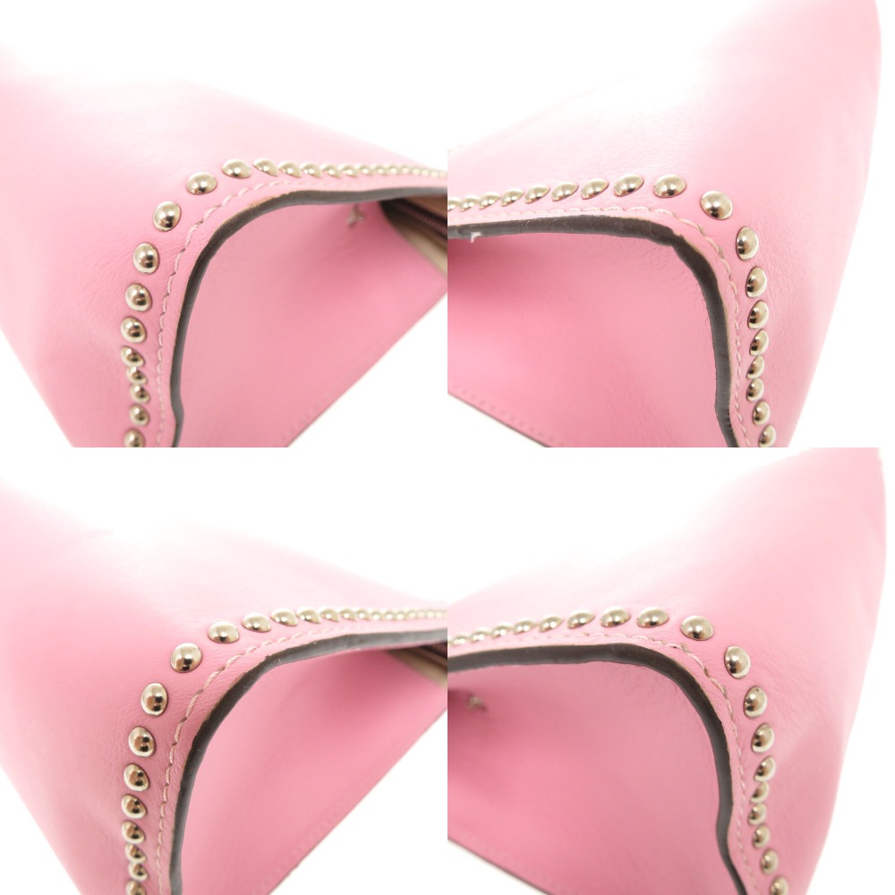 美品 ショルダーバッグ カーフ/カーフ ピンク 1286【中古】 レディース 美品 ショルダーバッグ カーフ/カーフ ピンク 1286【中古】 レディース