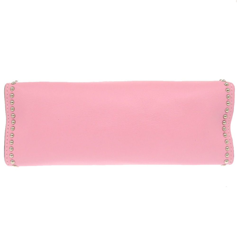 美品 ショルダーバッグ カーフ/カーフ ピンク 1286【中古】 レディース 美品 ショルダーバッグ カーフ/カーフ ピンク 1286【中古】 レディース