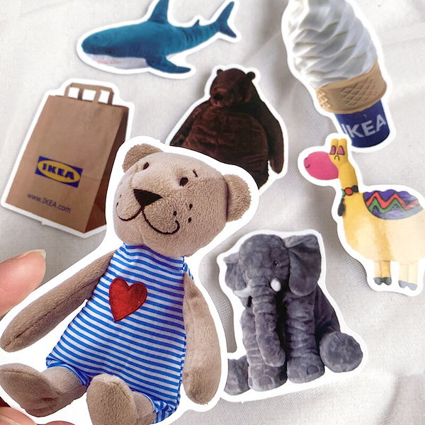 w&lt IKEA ステッカー　シール Qoo10] IKEAステッカー 40枚入り シール