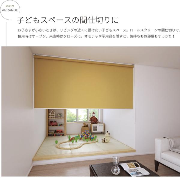 ロールスクリーン オーダー サイズ W41-60×H181-200cm タチカワ ブラインド グループ 立川機工 厚手 洗える ウォッシャブル 生地 間仕切り 階段
