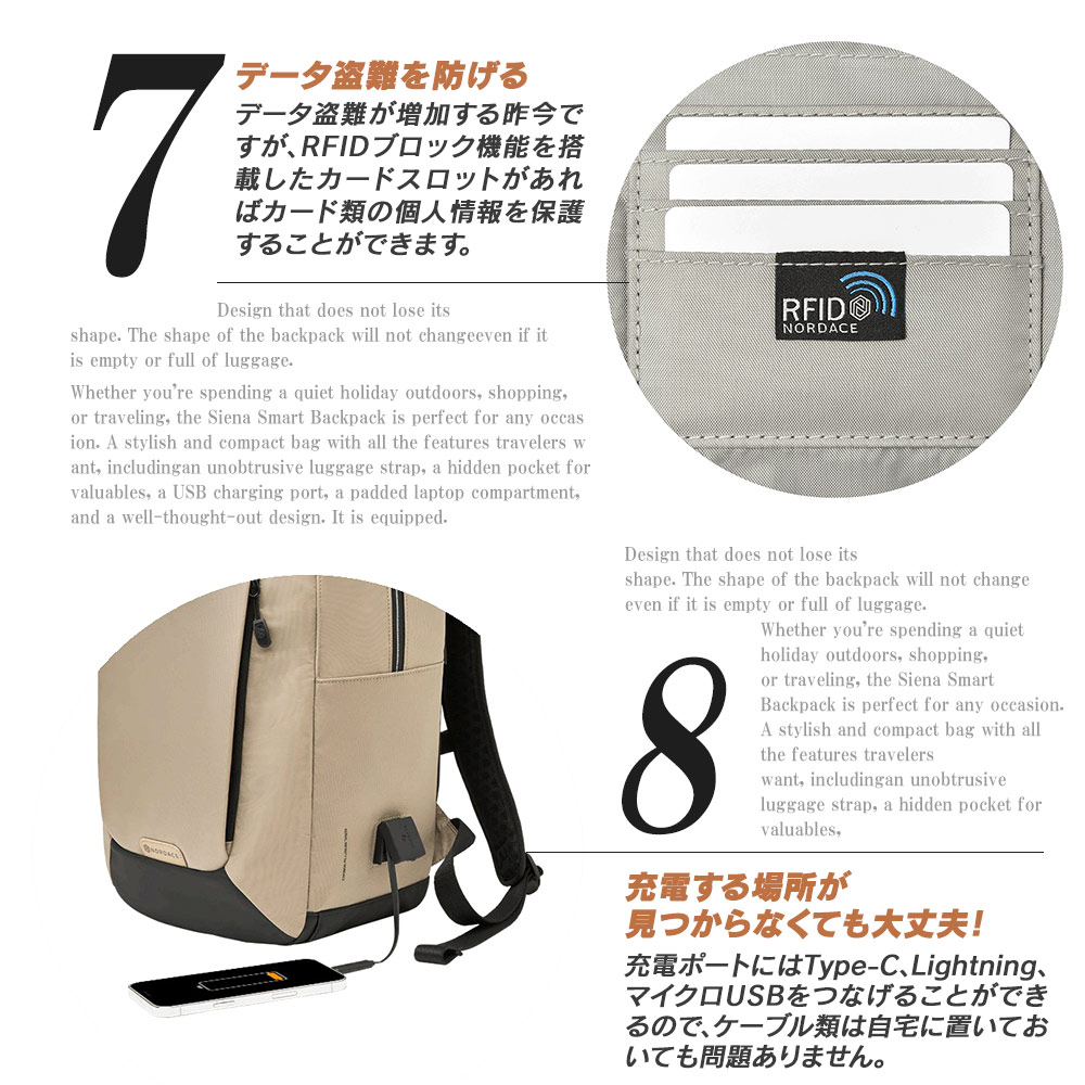 【正規輸入販売代理店】リュック トラベル ビジネス [ NORDACE ノルディス Aerial Infinity バックパック ND1113] 旅行 PC 荷物 3 IN 1 USB充電ポート