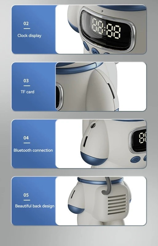 クリエイティブなデジタルインテリジェント宇宙飛行士,Bluetoothスピーカー,アラーム,FMラジオ,電子睡眠,常夜灯,テーブル クリエイティブなデジタルインテリジェント宇宙飛行士,Bluetoothスピーカー,アラーム,FMラジオ,電子睡眠,常夜灯,テーブル