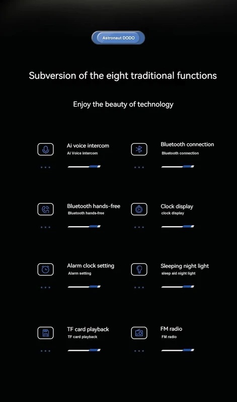 クリエイティブなデジタルインテリジェント宇宙飛行士,Bluetoothスピーカー,アラーム,FMラジオ,電子睡眠,常夜灯,テーブル クリエイティブなデジタルインテリジェント宇宙飛行士,Bluetoothスピーカー,アラーム,FMラジオ,電子睡眠,常夜灯,テーブル