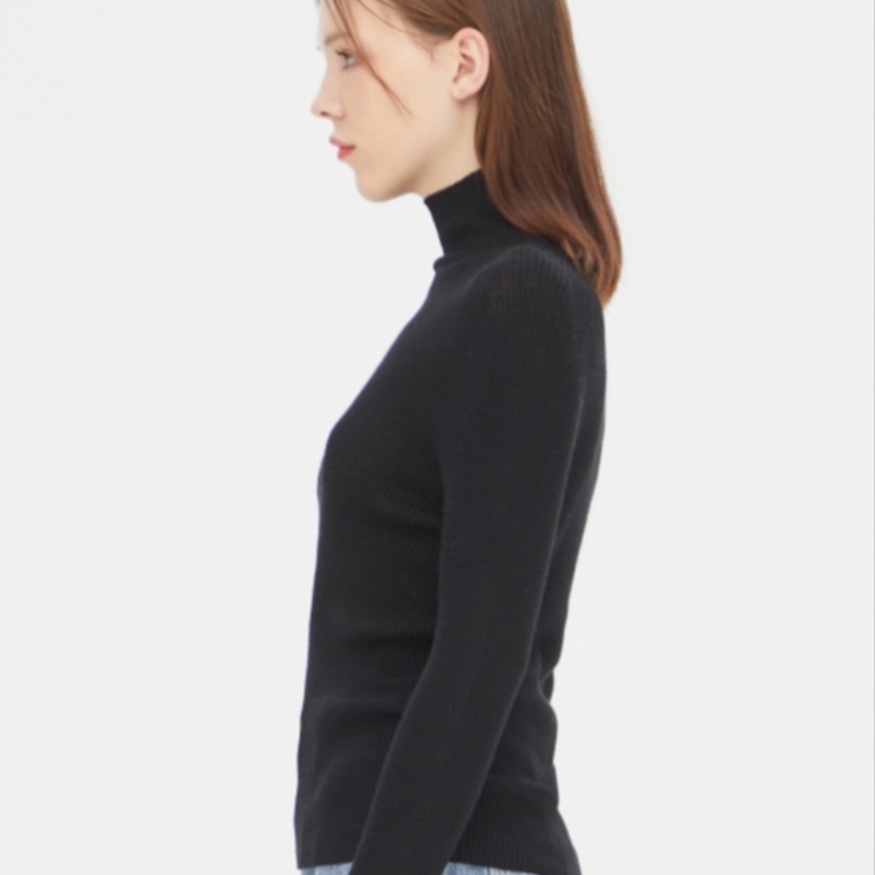 (シスレー) シスレーホールガーメントウールニットプルオーバー SAKPC1461_BK