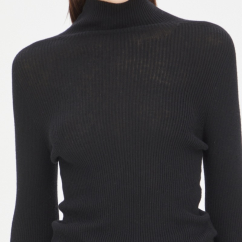 (シスレー) シスレーホールガーメントウールニットプルオーバー SAKPC1461_BK