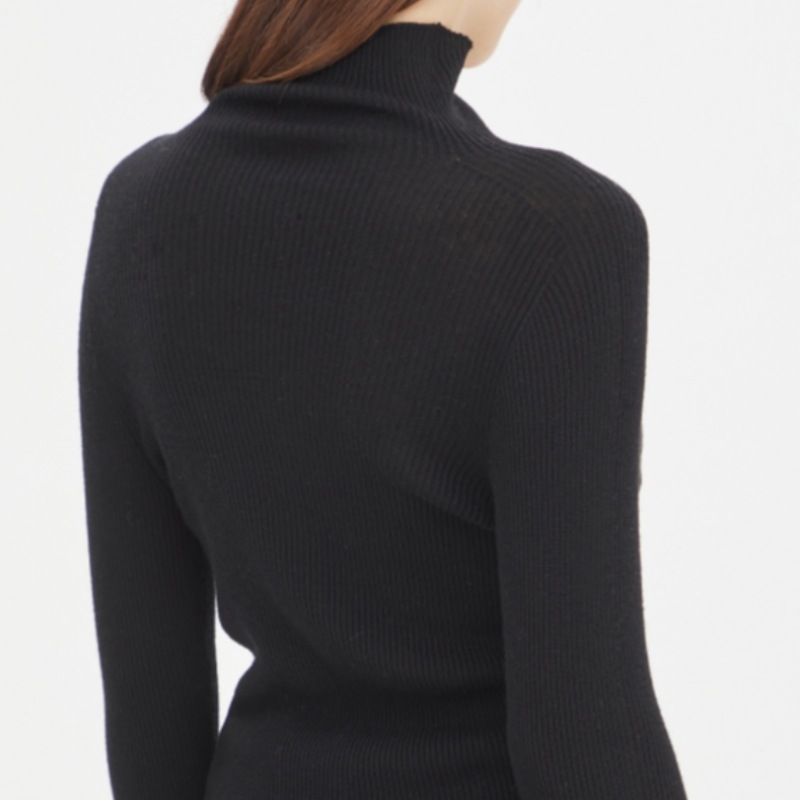 (シスレー) シスレーホールガーメントウールニットプルオーバー SAKPC1461_BK