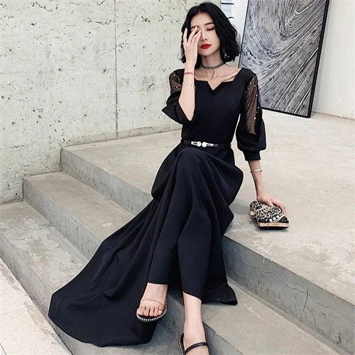 パーティードレスパーティードレス 結婚式 ウエディング 大人 成人式 黒 安い 上品 お呼ばれ 食事会 二次会 20代 30代韓国ファッション