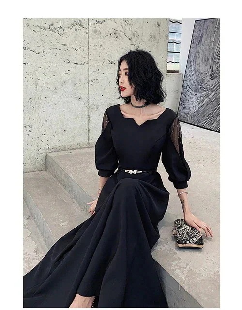 パーティードレスパーティードレス 結婚式 ウエディング 大人 成人式 黒 安い 上品 お呼ばれ 食事会 二次会 20代 30代韓国ファッション