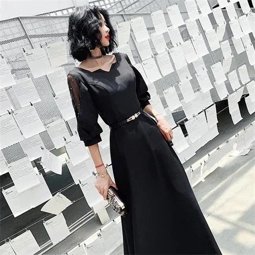 パーティードレスパーティードレス 結婚式 ウエディング 大人 成人式 黒 安い 上品 お呼ばれ 食事会 二次会 20代 30代韓国ファッション