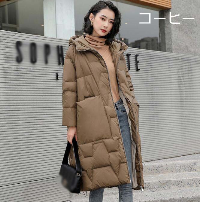 【】厚手 韓国風 中綿ジャケット 冬用 カジュアル ダウンコート 暖かい 可愛い レディース ロングコート 中綿コート フード付き 防風 防寒コート アウター ダウンジャケット フリーサイズ