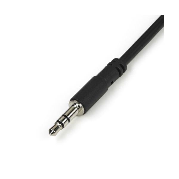 （まとめ） StarTech.com スリム ステレオミニ端子オーディオスプリッター分配ケーブル MUY1MFFS 1本 [x5セット]