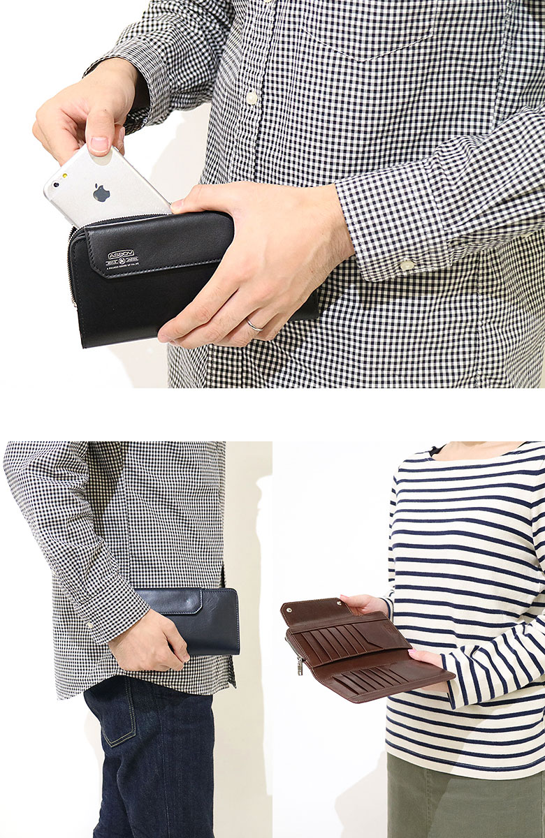 【正規品1年保証】 財布 長財布 AS2OV LEATHER MOBILE WALLET モバイルウォレット iPhone6S Plus iPhone6 081600