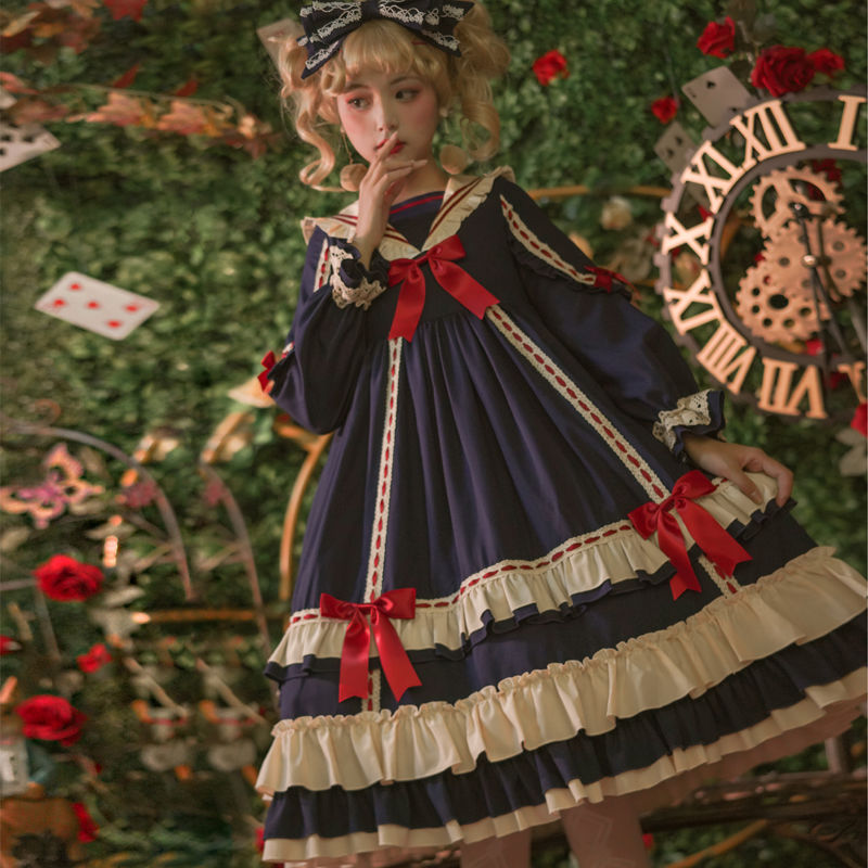 新作長袖ワンピース ロリータ セクシーかわいいコスプレハロウィン衣装 成人式女性ミ制服 パーティードレスJkセット ふわふわ プリンセスドレスロールプレイングロリ ータロリータクラ風お嬢様