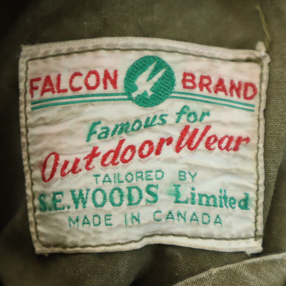 ファルコンブランド 50s 60s カナダ製 ヴィンテージ リバーシブル ハンティングジャケット オリーブ FALCON BRAND WOODS メンズ ファルコンブランド 50s 60s カナダ製 ヴィンテージ リバーシブル ハンティングジャケット オリーブ FALCON BRAND WOODS メンズ