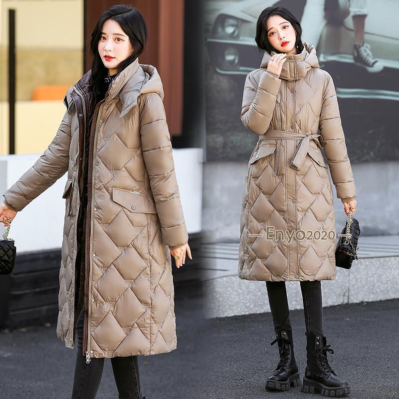 作登場ダウンコートレディースロング丈フード付きロングコート中綿ジャケット厚暖かいコート暖かい防寒寒さ対策ゆったり着痩