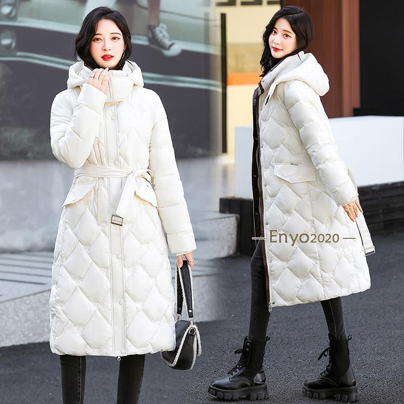 作登場ダウンコートレディースロング丈フード付きロングコート中綿ジャケット厚暖かいコート暖かい防寒寒さ対策ゆったり着痩