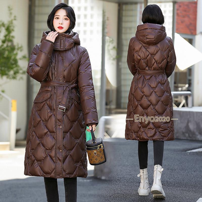 作登場ダウンコートレディースロング丈フード付きロングコート中綿ジャケット厚暖かいコート暖かい防寒寒さ対策ゆったり着痩