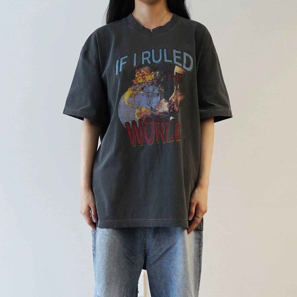 【IONSEOUL】 The World Printing Over T-Shirt [正規品] [BTS V テテ着用] ION SEOUL Tシャツ 半袖