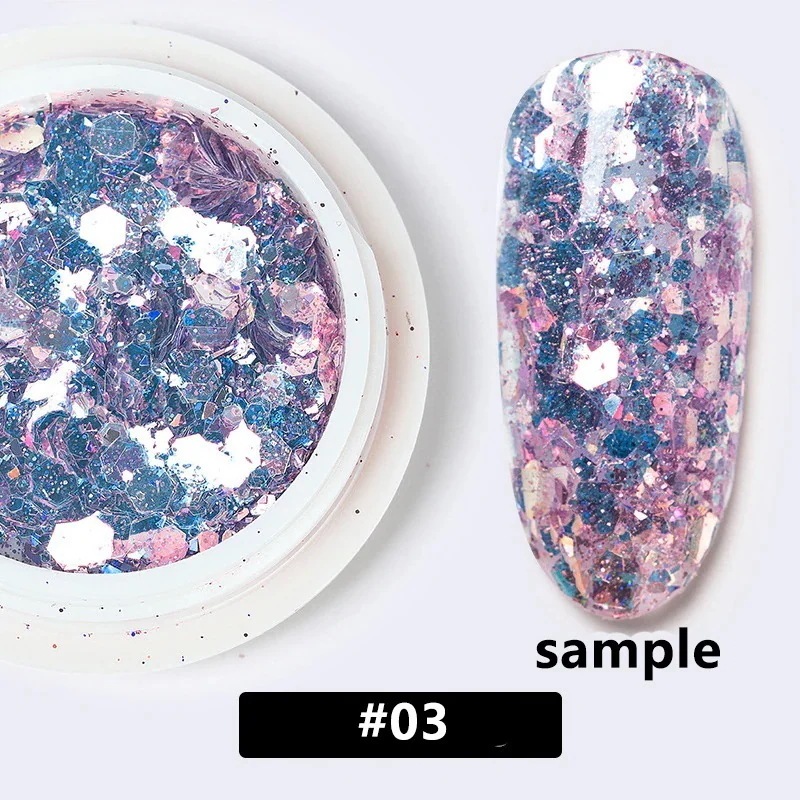 ネイル グリッター ホログラム ネイルパーツ ラメ ホロ グリッター オーロラ ミックス ヘキサゴン ドット ジェル セルフネイル 薄型 メタリック レジン アートcc149