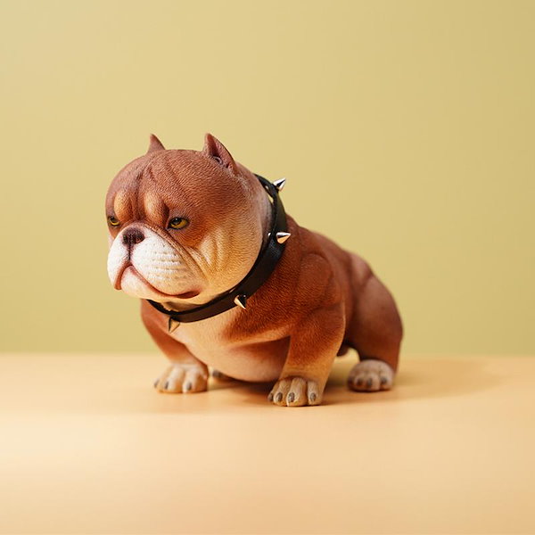 JXK 1/6 サイズ アメリカンブリー 犬 動物 リアル フィギュア 樹脂 プラモデル プレミアム おもちゃ 模型 13cm オリジナル スタチュー  プレゼント 置物