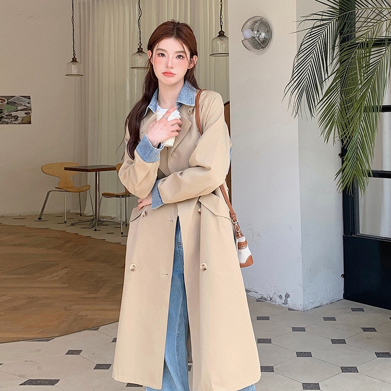 トレンチコート レディース スプリングコート ロングコート 春コート レディース コート 春服 ガウンコート OL スタイル コート アウター 大きいサイズ ロング丈 アウター 着痩せ 通勤 通学 ベ