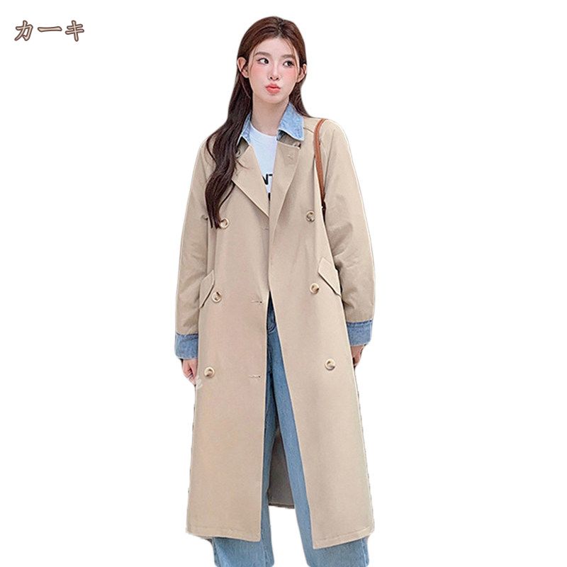 トレンチコート レディース スプリングコート ロングコート 春コート レディース コート 春服 ガウンコート OL スタイル コート アウター 大きいサイズ ロング丈 アウター 着痩せ 通勤 通学 ベ