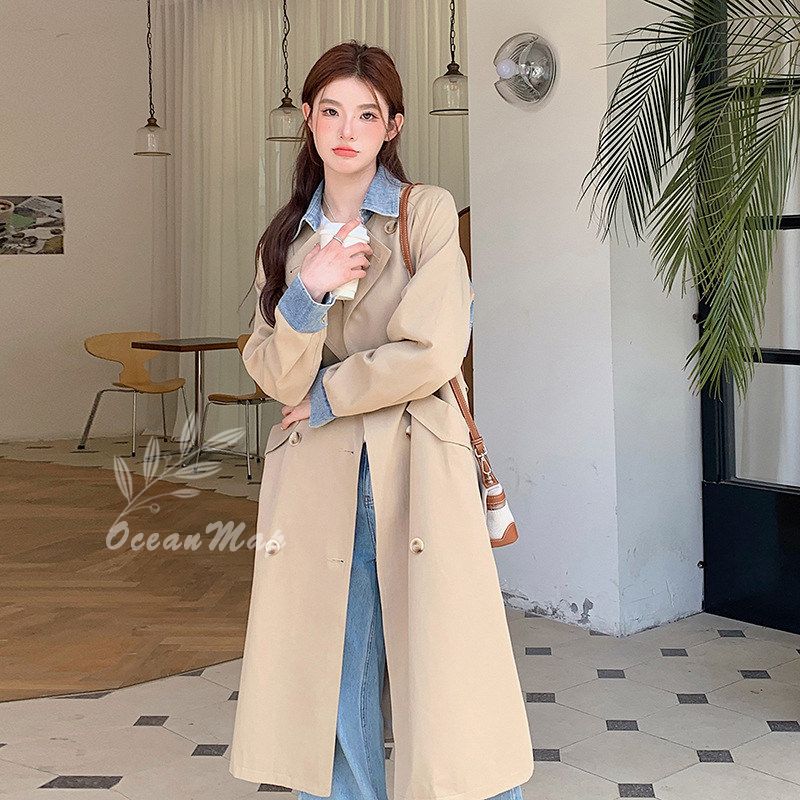 トレンチコート レディース スプリングコート ロングコート 春コート レディース コート 春服 ガウンコート OL スタイル コート アウター 大きいサイズ ロング丈 アウター 着痩せ 通勤 通学 ベ