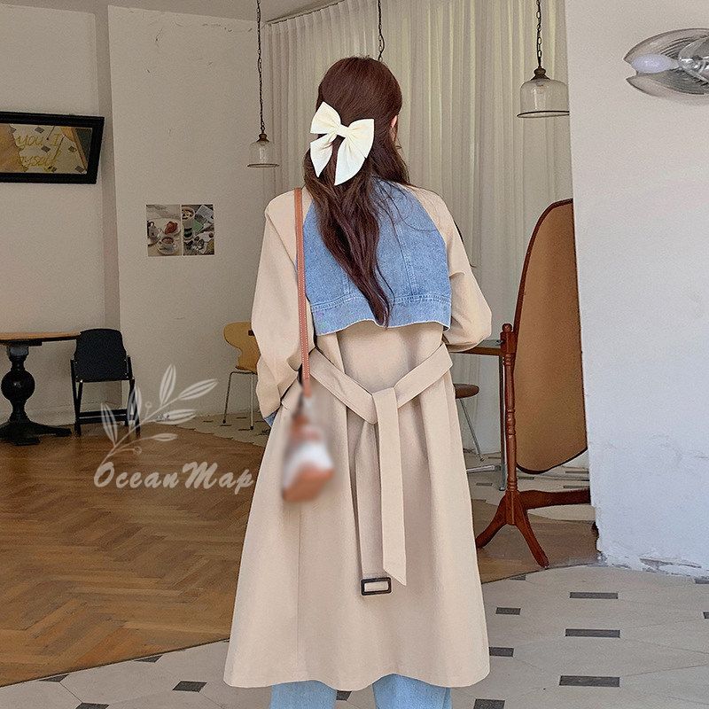 トレンチコート レディース スプリングコート ロングコート 春コート レディース コート 春服 ガウンコート OL スタイル コート アウター 大きいサイズ ロング丈 アウター 着痩せ 通勤 通学 ベ