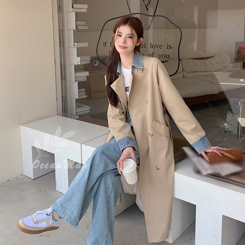 トレンチコート レディース スプリングコート ロングコート 春コート レディース コート 春服 ガウンコート OL スタイル コート アウター 大きいサイズ ロング丈 アウター 着痩せ 通勤 通学 ベ