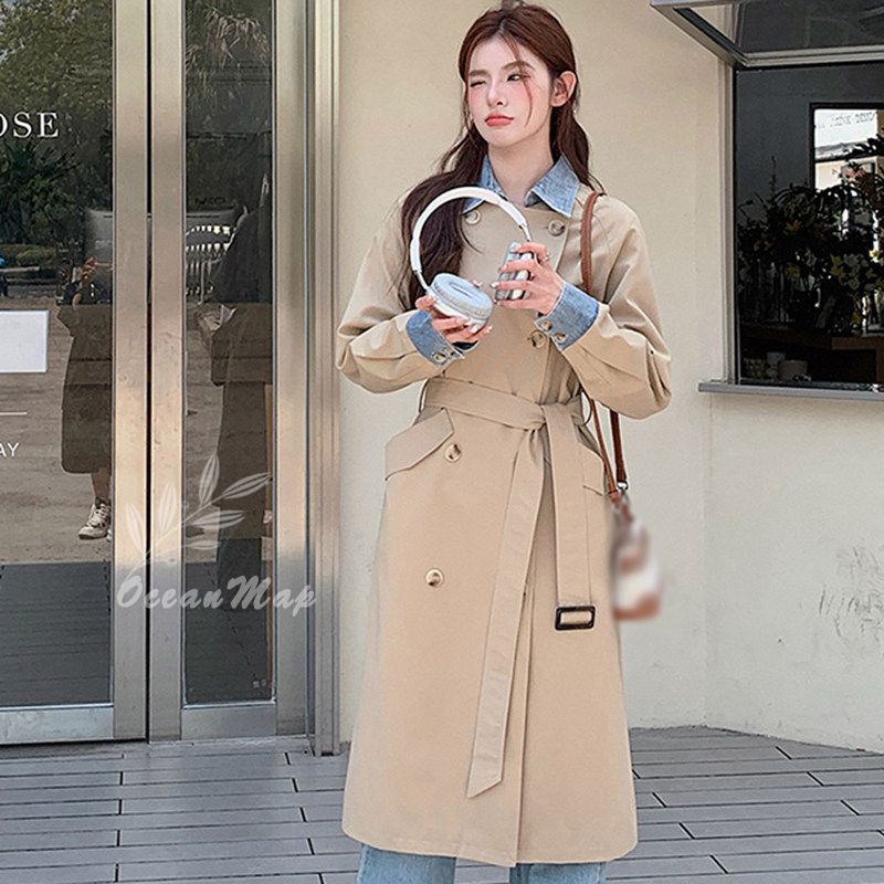 トレンチコート レディース スプリングコート ロングコート 春コート レディース コート 春服 ガウンコート OL スタイル コート アウター 大きいサイズ ロング丈 アウター 着痩せ 通勤 通学 ベ