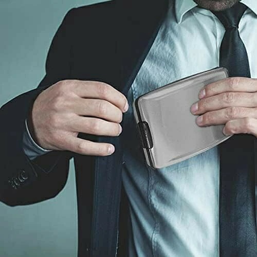 【20%OFFクーポン】カードケース 金属クレジット メタルカードホルダー カード ホルダー アルミ合金製 ウォレット メンズ レディース 多機能RFIDブロッキング名刺ホルダーハードケースプロテクタ