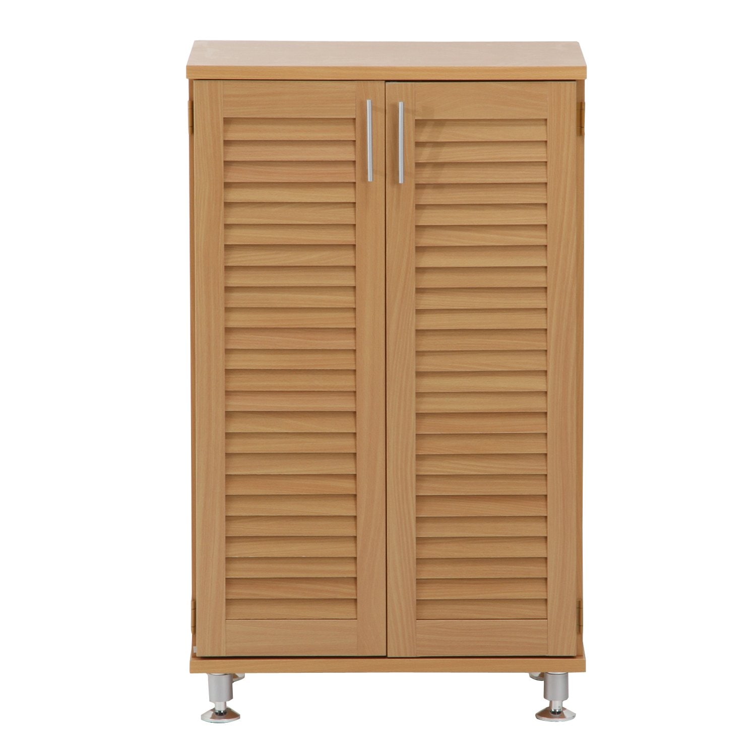不二貿易 玄関 ルーバーシューズボックス 幅60cm ナチュラル 96563 不二貿易 玄関 ルーバーシューズボックス 幅60cm ナチュラル 96563
