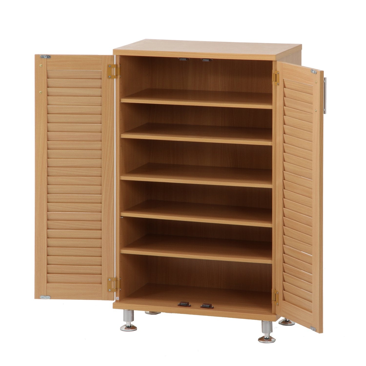 不二貿易 玄関 ルーバーシューズボックス 幅60cm ナチュラル 96563 不二貿易 玄関 ルーバーシューズボックス 幅60cm ナチュラル 96563