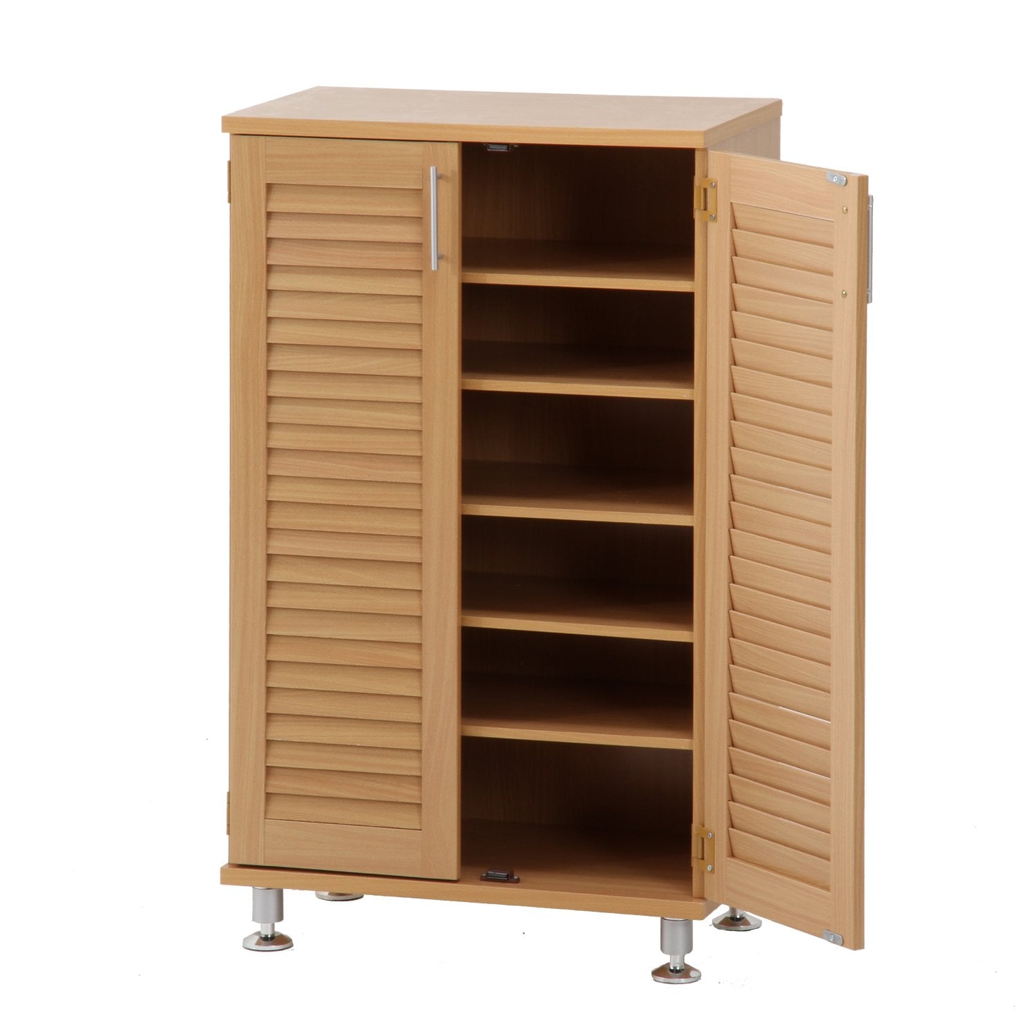 不二貿易 玄関 ルーバーシューズボックス 幅60cm ナチュラル 96563 不二貿易 玄関 ルーバーシューズボックス 幅60cm ナチュラル 96563