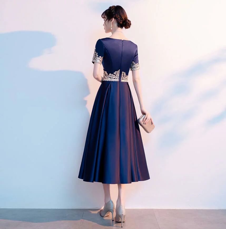 ミモレ丈ドレス フォーマル ウエディングドレス ワンピース 「XS3XL」カラードレス イブニングドレス Party Dress 二次会 結婚式 披露宴 入学式 体型カバー 20代30代40代 aライ